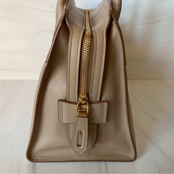 Prada Esplanade Saffiano City Calf Tote Bag Beige Small - Picture 3 of 15